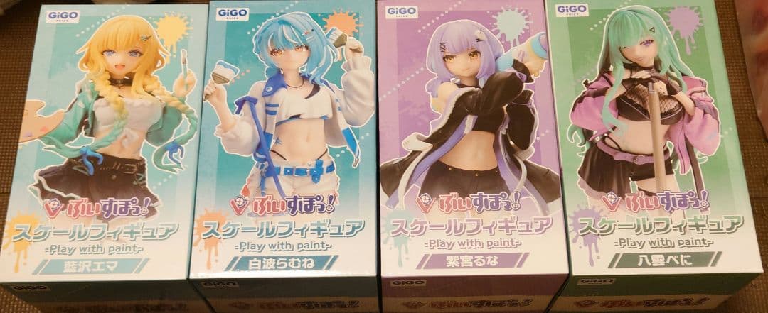 ぶいすぽっ スケールフィギュア エマ らむね るな べに 4種類セット GiGO景品 ぶいすぽっ！デフォルメフィギュアに新弾！神成きゅぴさん