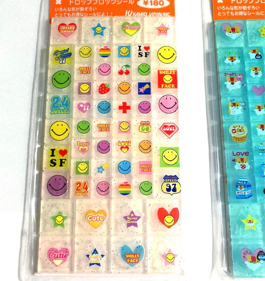 平成レトロ ドロップ ブロックシール タイルシール カミオジャパン