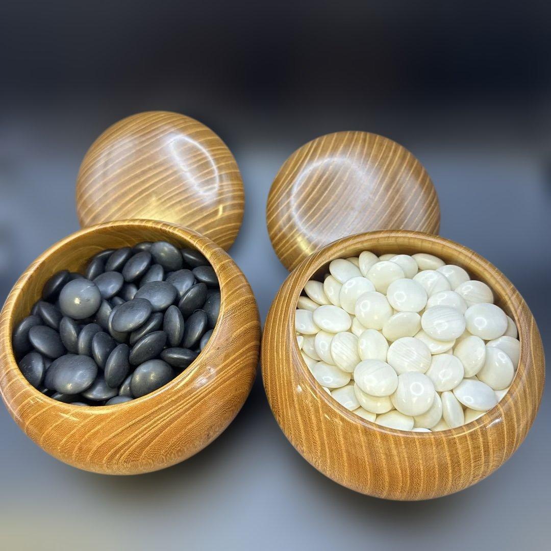 棋子，【碁石セット】囲碁 蛤 貝 木製 趣味 遊び　木箱入り 楽天市場】囲碁セット 木製新桂9路13路盤 和楽セット ※新桂13路9路盤