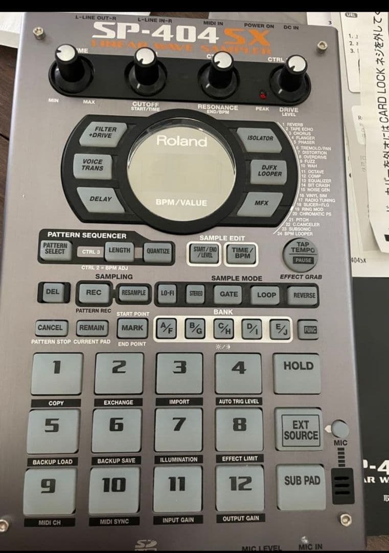 サンプラー Roland SP-404SX Sampler 、ケーブル、説明書有 - メルカリ