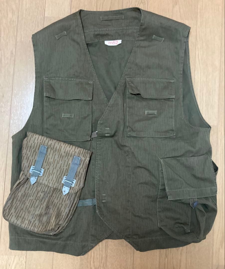 東ドイツ軍　NVA 空挺ベスト　レインドロップ　東独 DDR NVA(東ドイツ軍)レインドロップ迷彩 空挺ベスト新品 - ミリタリー