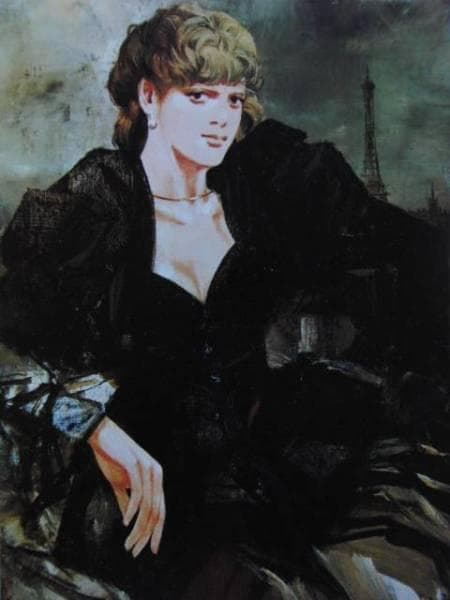 斎藤　三郎 、トロカデロ、希少な額装用画集より、新品高級額、額装付