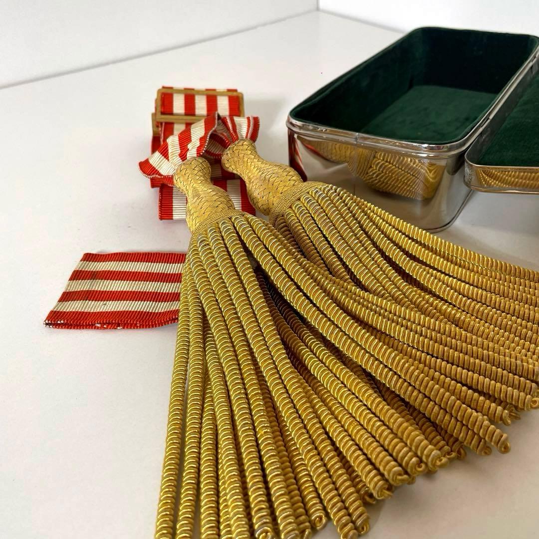 XG495 当時物・大礼服・飾帯・サッシュ・ケース付・日本軍・旧日本軍