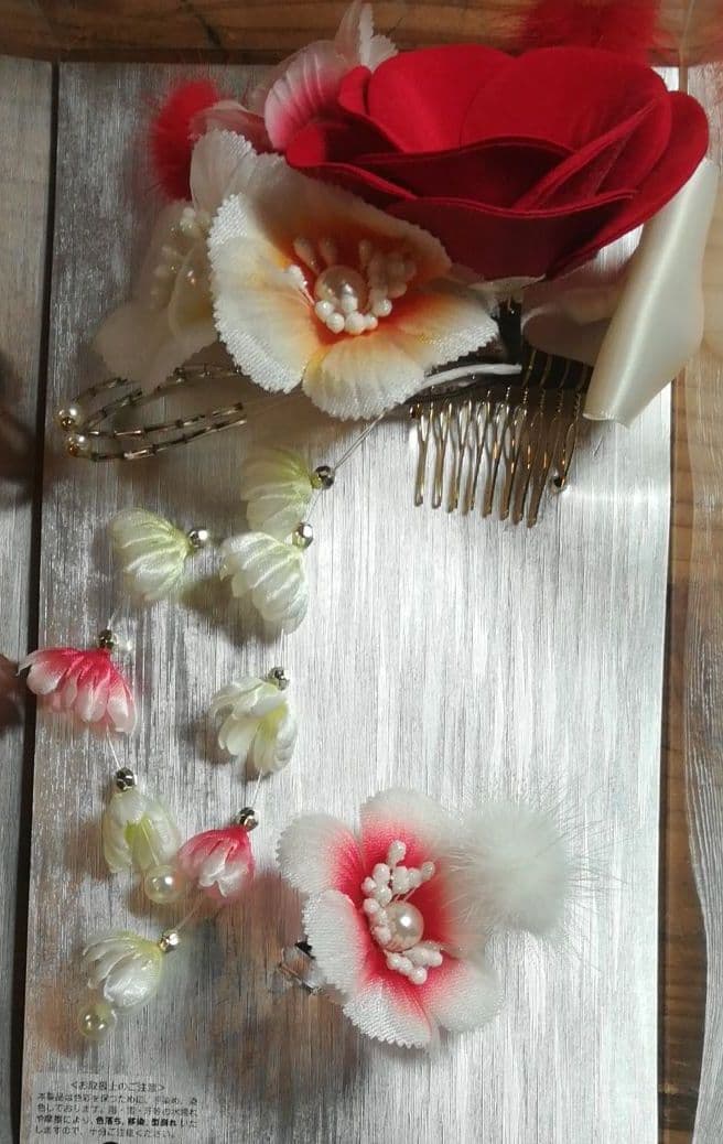 成人式の髪飾り 髪飾り 成人式 水引 2点セット 振袖 卒業式 袴 白 ゴールド 青 グレー