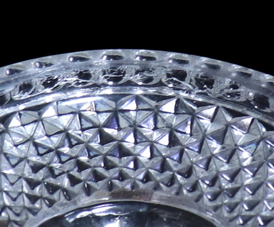 オールド・バカラ 珍品 キャンドルホルダー 18.3cm ディアマン ビゾー