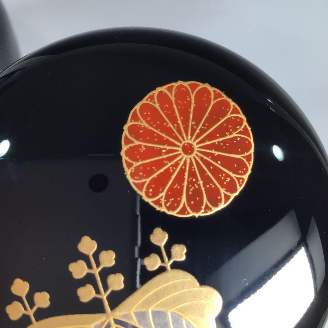 M930 棗 『中川秀甫作』『黒漆塗』『高台寺蒔絵』『中棗』 共箱