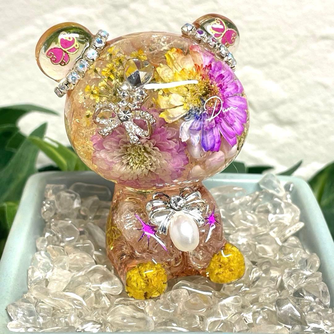 Mー548 オルゴナイト ❣️ くまさん ❣️ 置物 レジン - メルカリ