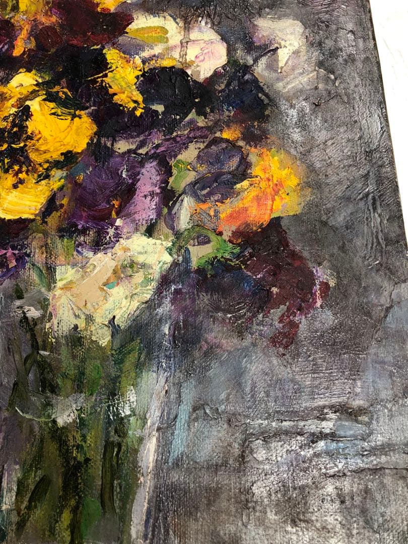 油絵（すみれ）スミレ　訳あり