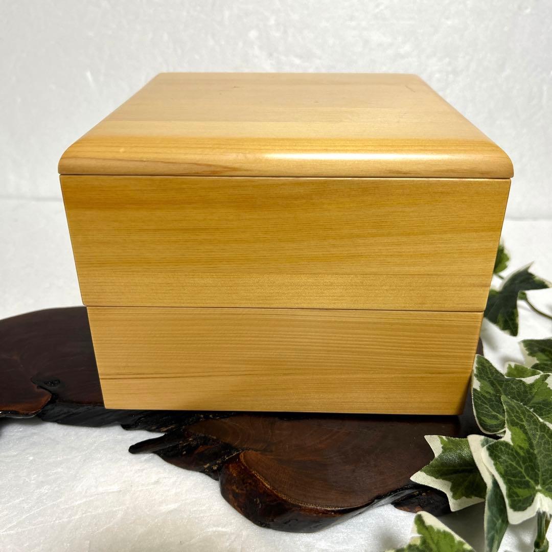 未使用 銘木木曽ひのき 檜 天然木 二段重箱 お正月 趣味の工芸 - メルカリ