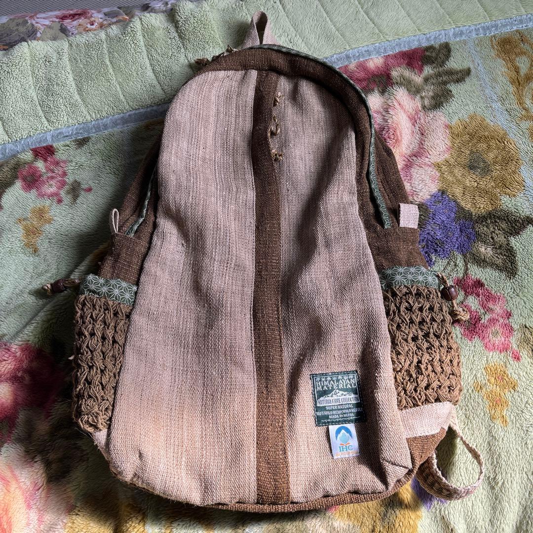 美品 HIMALAYAN MATERIAL ヘンプ素材バックパック ヘンプ素材のナチュラルバックパック の通販[送料無料] - TIRAKITA.COM