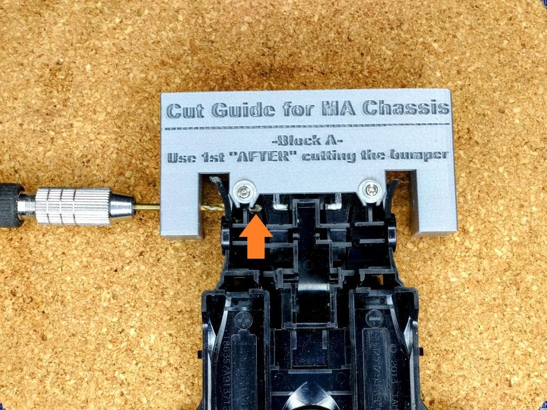 出品テスト]MAシャーシ フロント段上げ プレート挟み込み治具[試作版