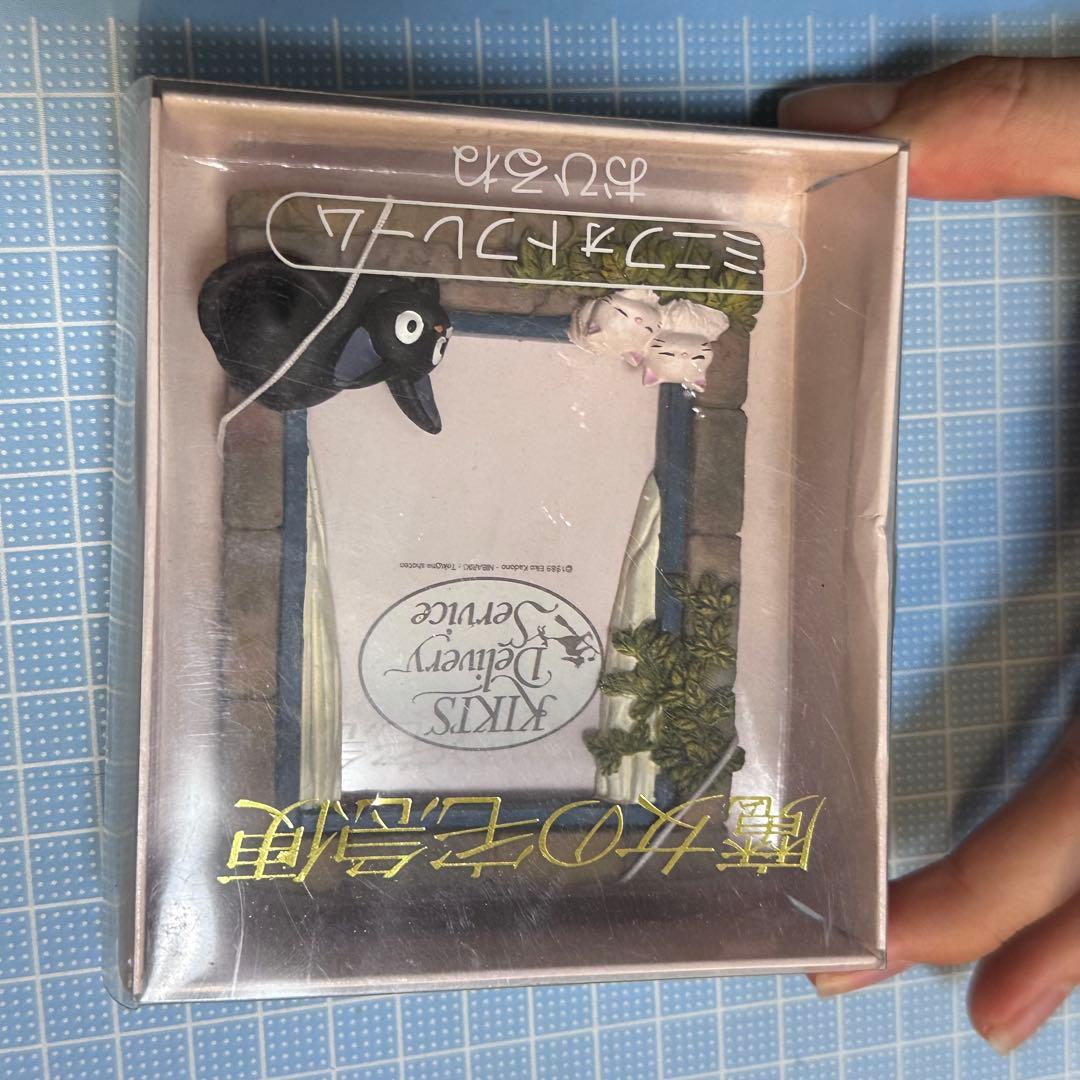 ジブリ 魔女の宅急便 ジジ 黒猫 ミニフォトフレーム バッジ セット