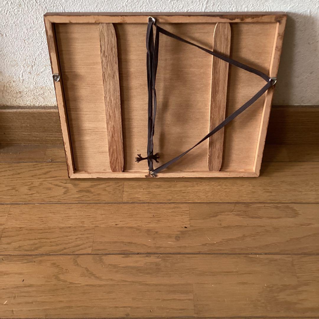 《林　良之助》葉書水彩画　画題　【新春の黒田】1994年作　サイン　印在