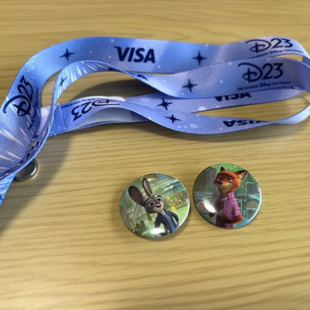 非売品 D23 Expo ズートピア2 ニック ジュディ 缶バッジ ディズニー