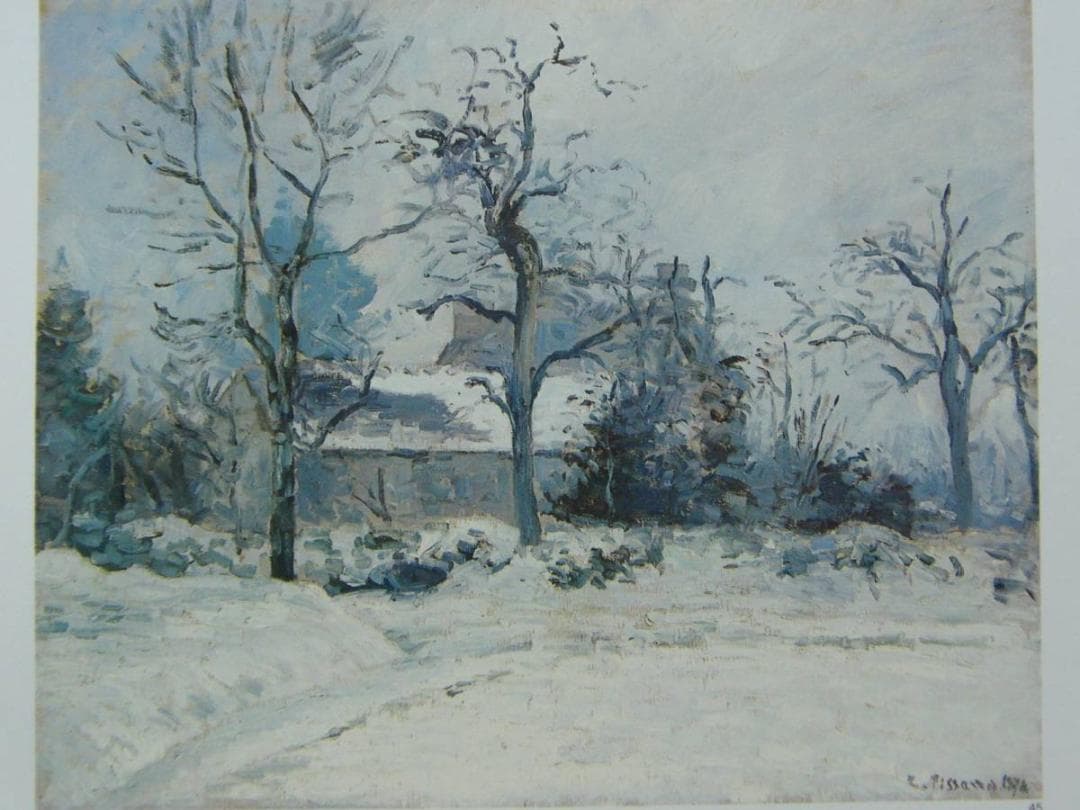 ピサロ、雪のモンフーコー：ピエット家の農場、希少な画集より - メルカリ