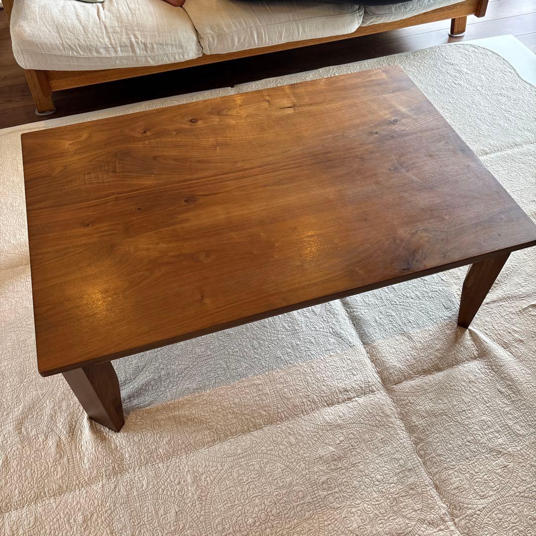 無垢材　ウォールナット　ローテーブル ちゃぶ台 楽天市場】【送料無料/日本製/無垢材】 TEZU Table テツ ローテーブル