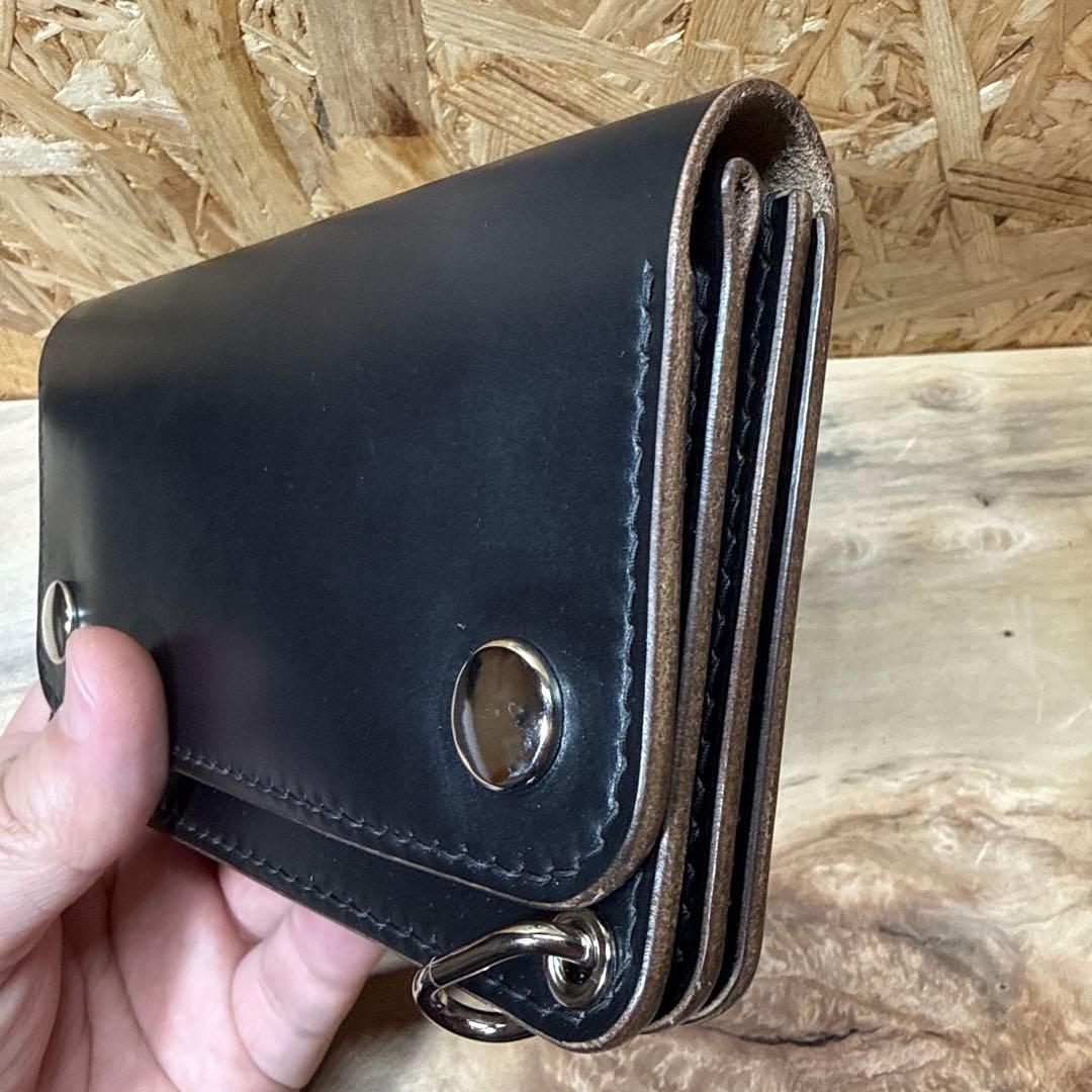 ホーウィン社 クロムエクセル 150 カスタム トラッカーウォレット 茶芯