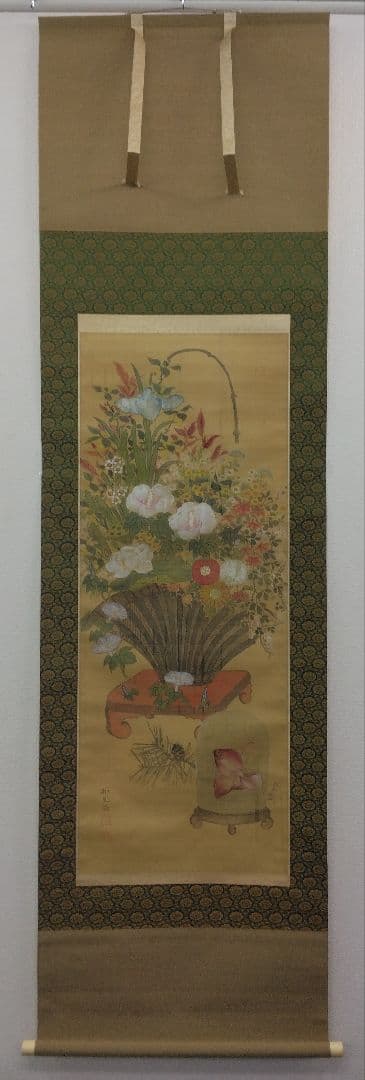 808Love 様用　柳里恭／柳沢淇園【金魚】絹本　肉筆　掛軸 808Love 様用 柳里恭／柳沢淇園【金魚】絹本 肉筆 掛軸 - メルカリ