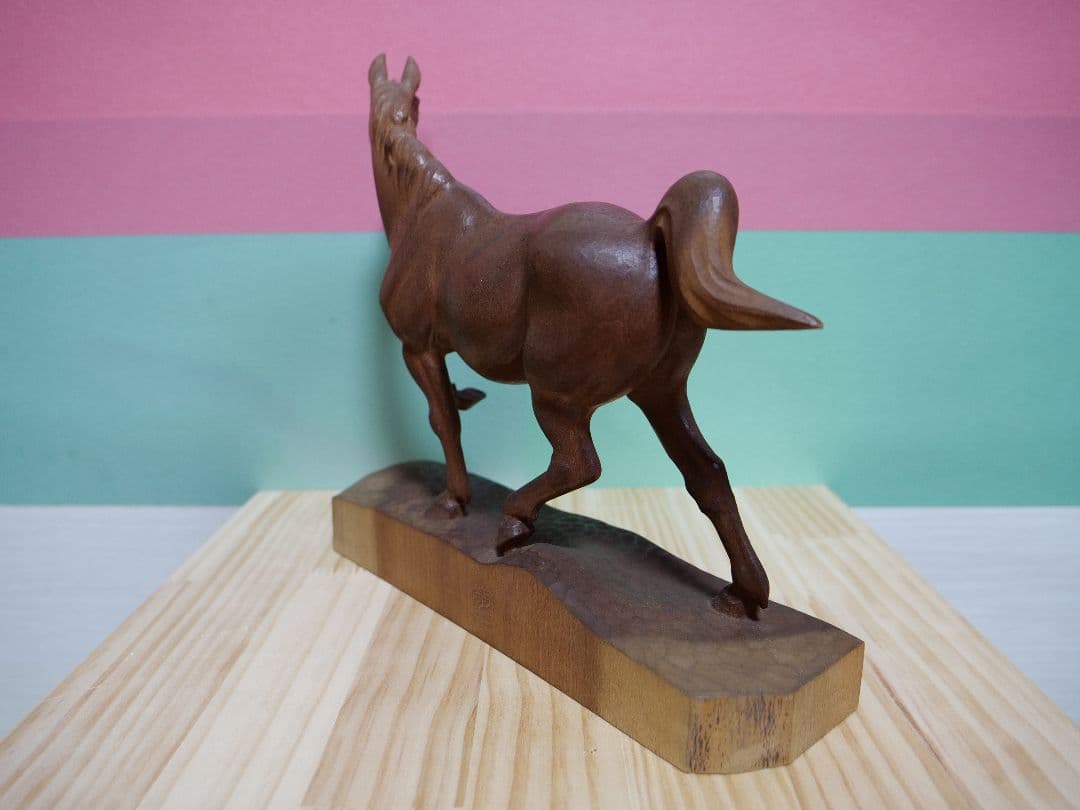 onmun　希少　馬　木彫り　工藤敬三作　昭和七年　置物　一点物　彫刻