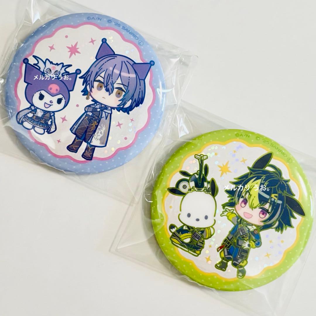 にじさんじ 小柳ロウ 伊波ライ】Dytica×サンリオ キラキラ缶バッジ