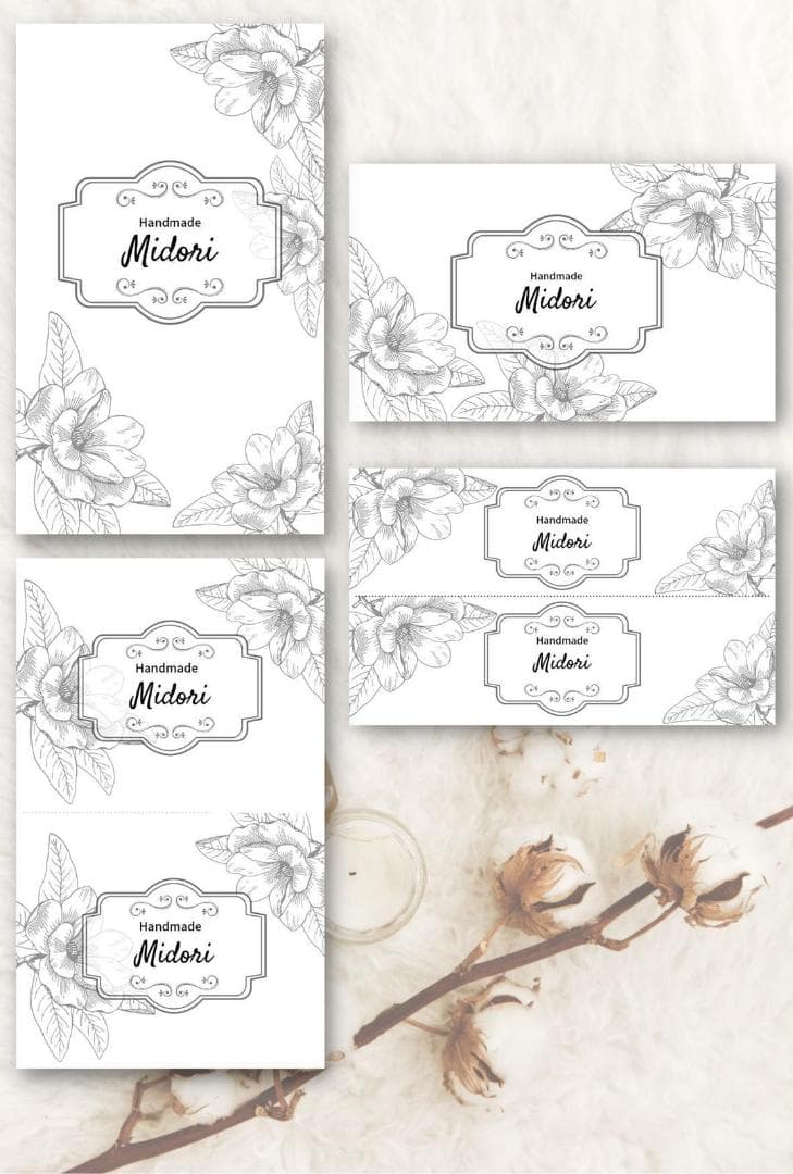 ショップカード アクセサリー台紙 サンキューカード 名刺 No.201 透け感×シンプル｜ショップカード｜名刺｜サンキューカード