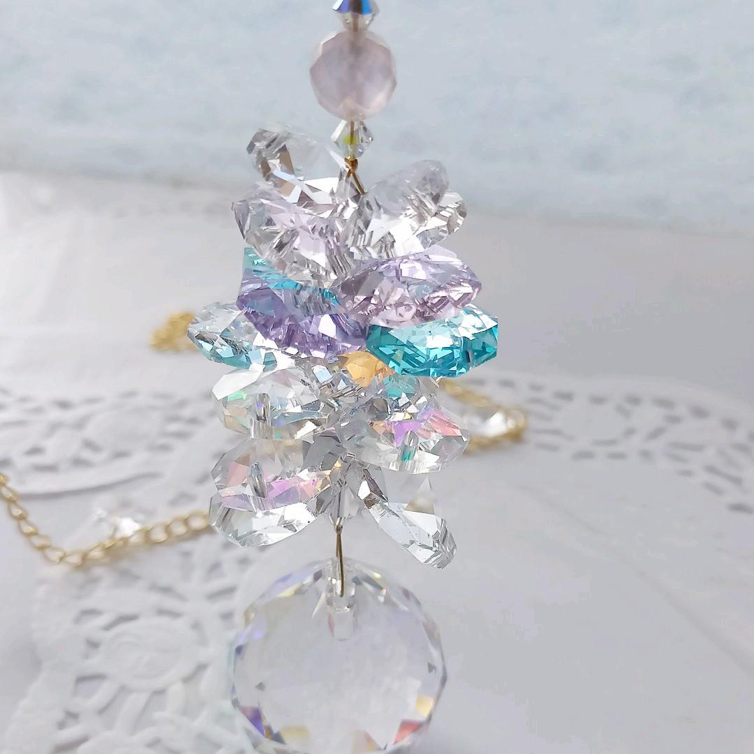 サンキャッチャー♡ハンドメイド「アスフールオーロラとパステルカラー♡」