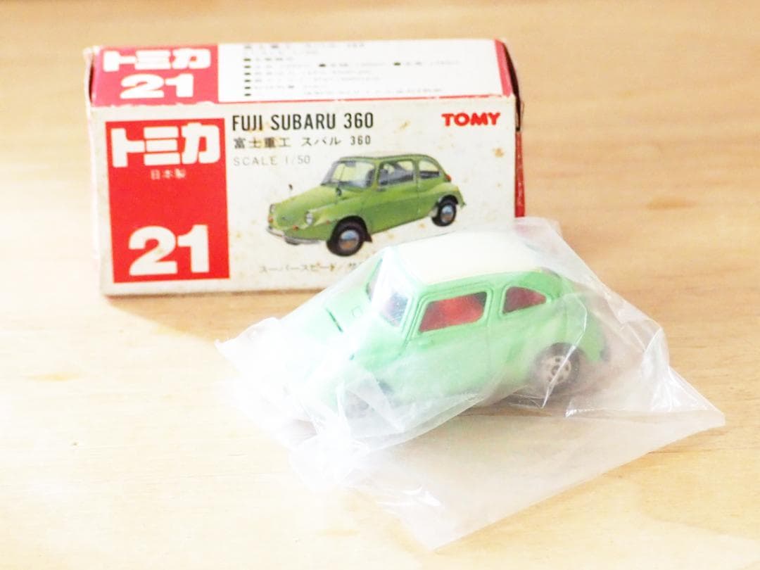 廃盤日本製 トミカ☆富士重工 スバル 360 赤箱 no.21 美品 ミニカー