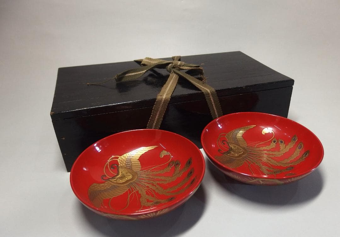 時代蒔絵鳳凰図盃一対/隠れ蓑/宝尽くし/吉祥紋/酒盃/加賀蒔絵 - メルカリ