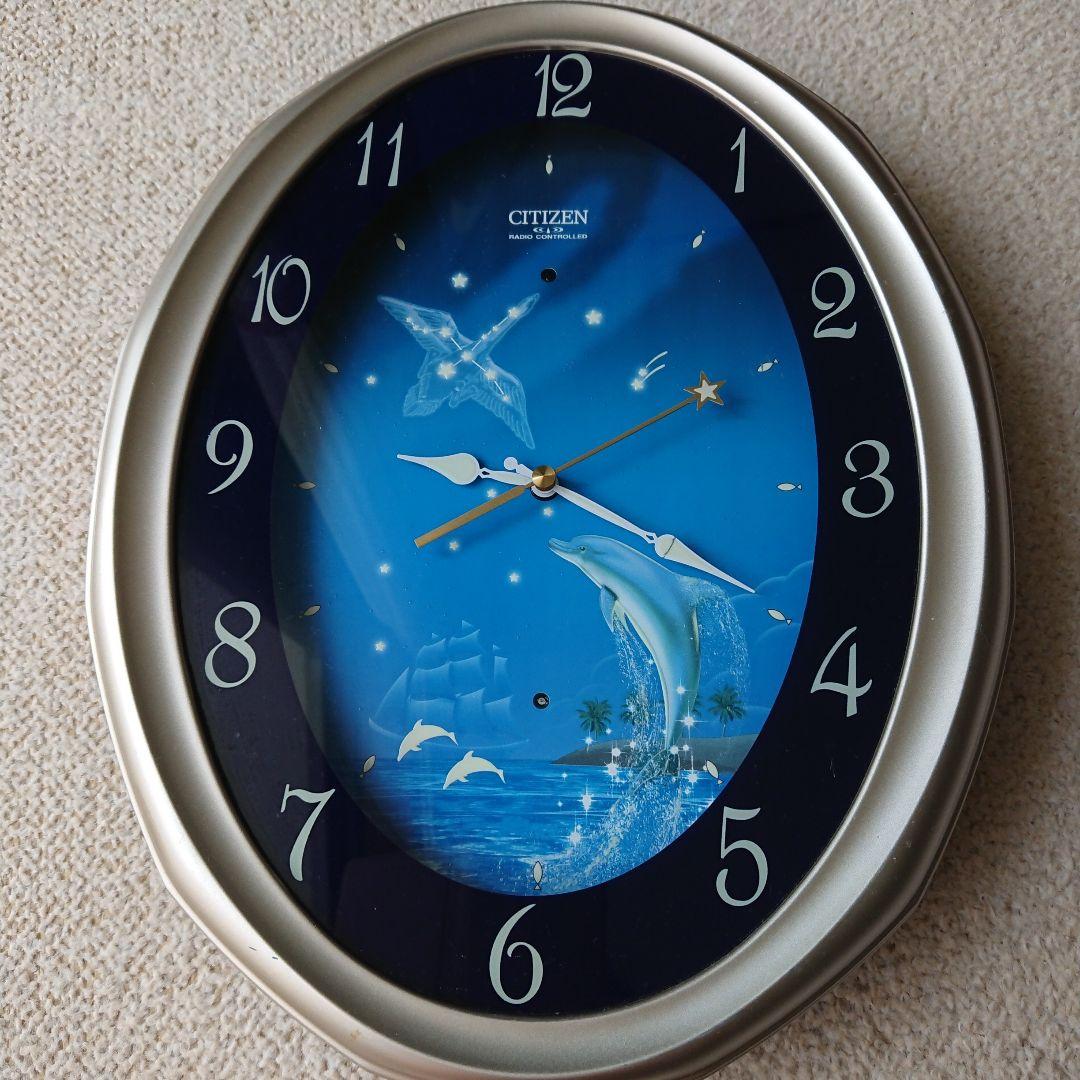 CITIZENシチズン 電波掛け時計 イルカ - メルカリ