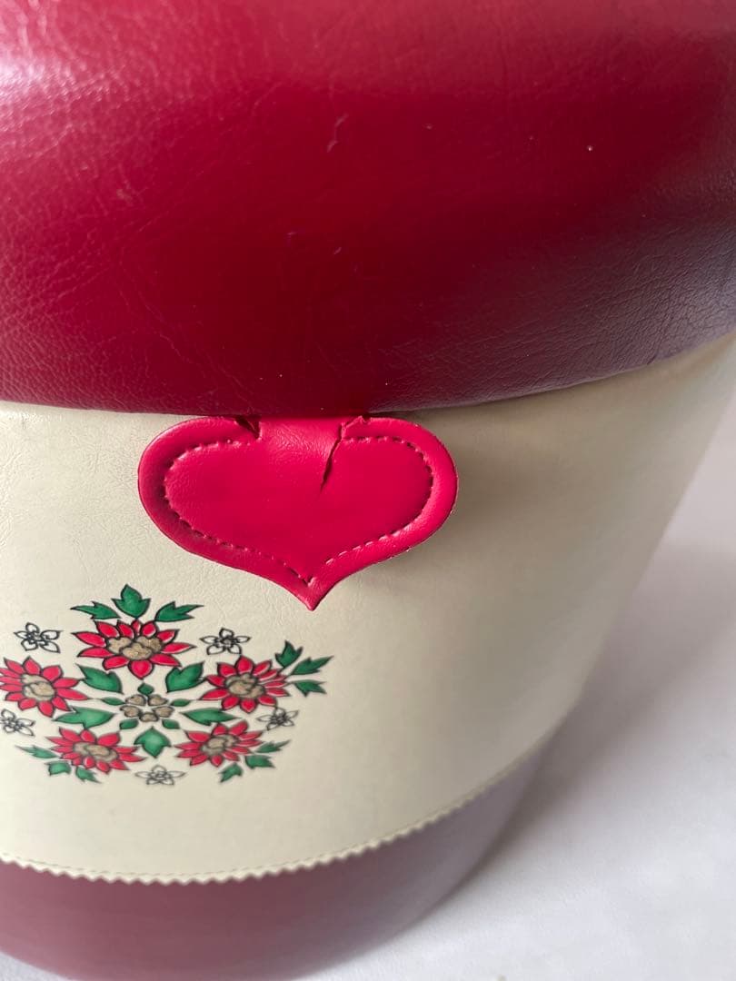 ヤング・バンビー 昭和レトロポップ 花柄 小物収納ケース付き スツール