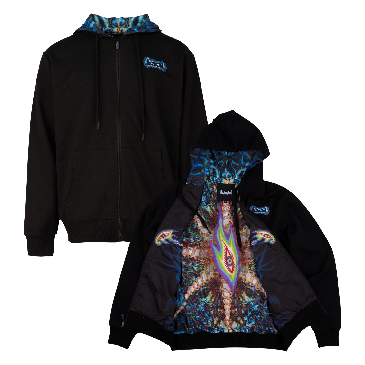 Lateralus Multicolor Nerve Endings Lined Zip Hoodie | Tool Band Store