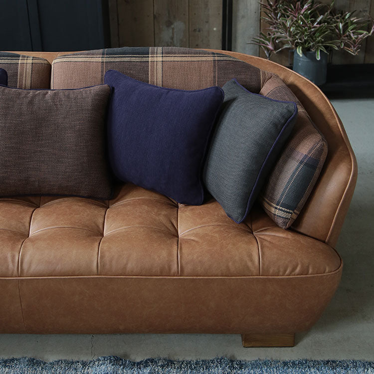 オピアムソファ 3人掛け リサイクルレザーキャメル | 家具・インテリア