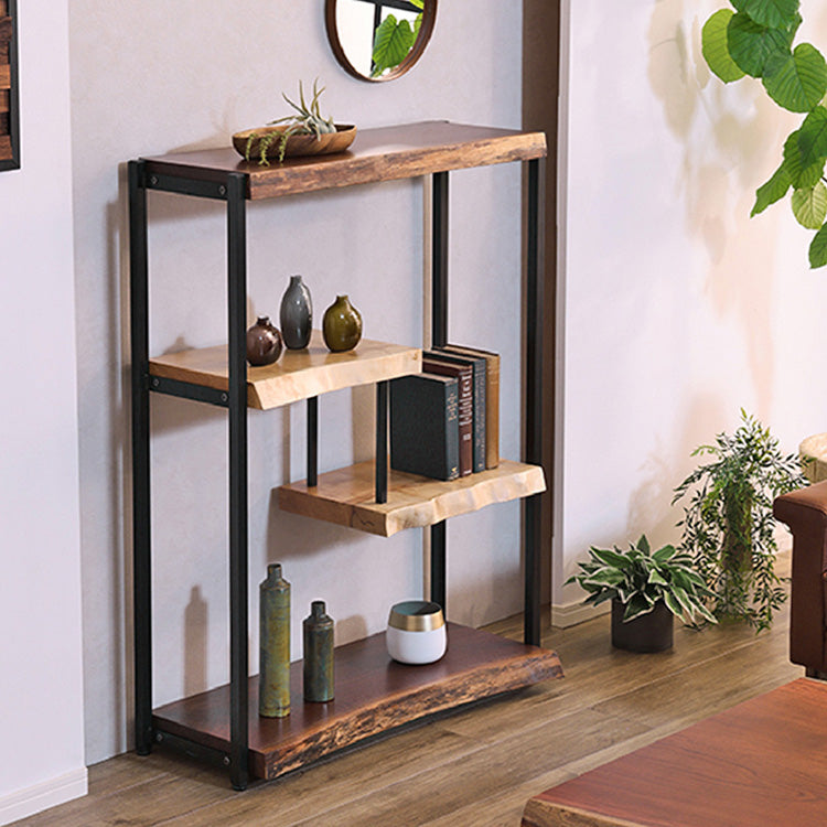 デルタ 違い棚シェルフ ウォールナット×トチ