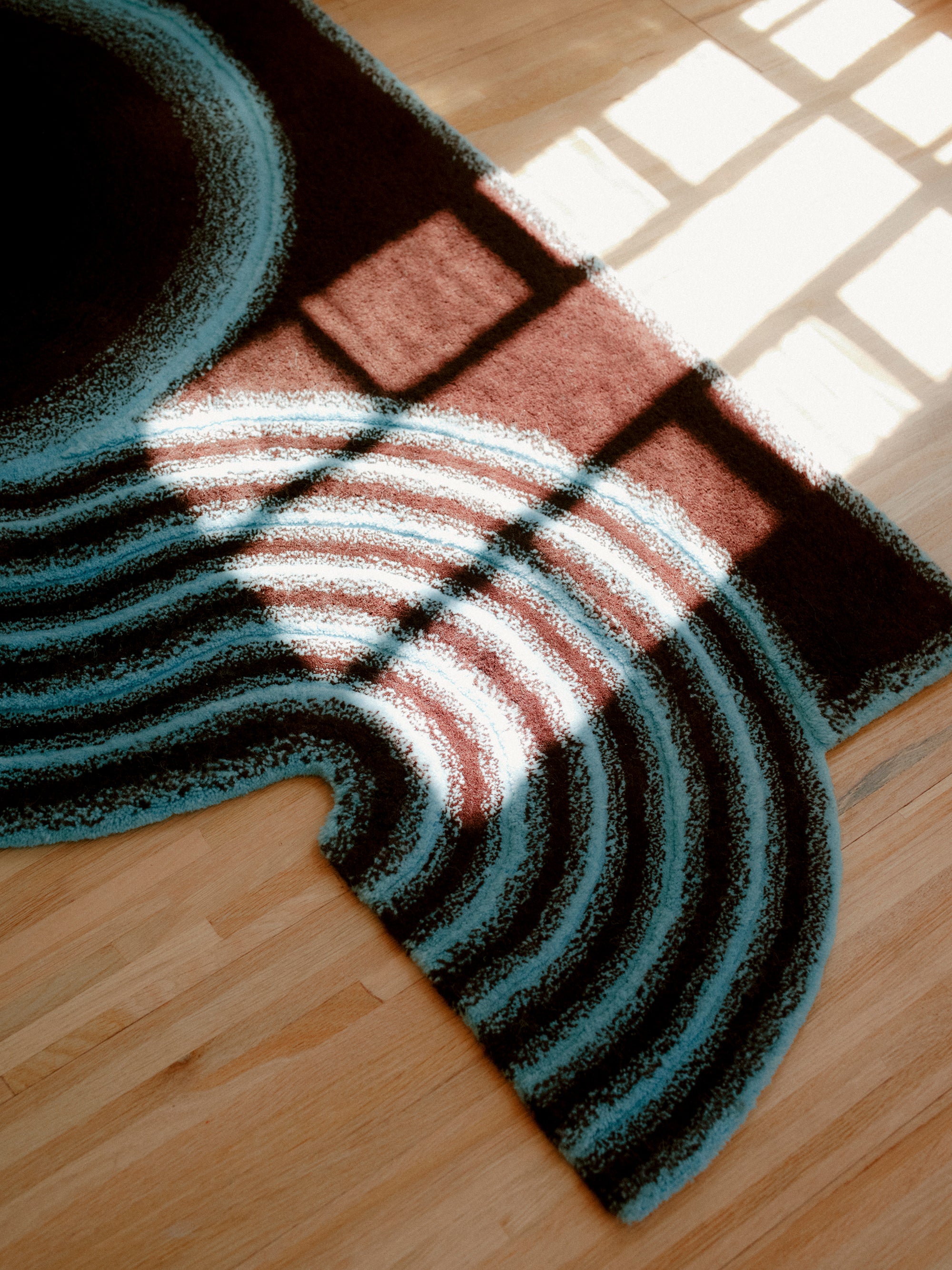 Wavy Gradient Rug Medium - Earth & Ice