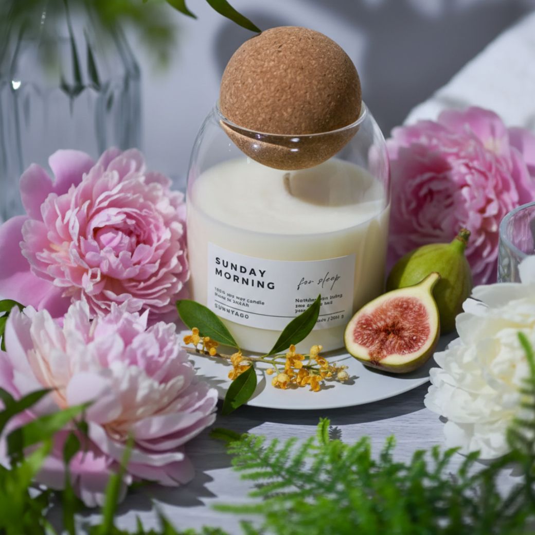 心安らぐアロマキャンドル｜選べる4種の香りで癒しの時間を【SUNNY&GO