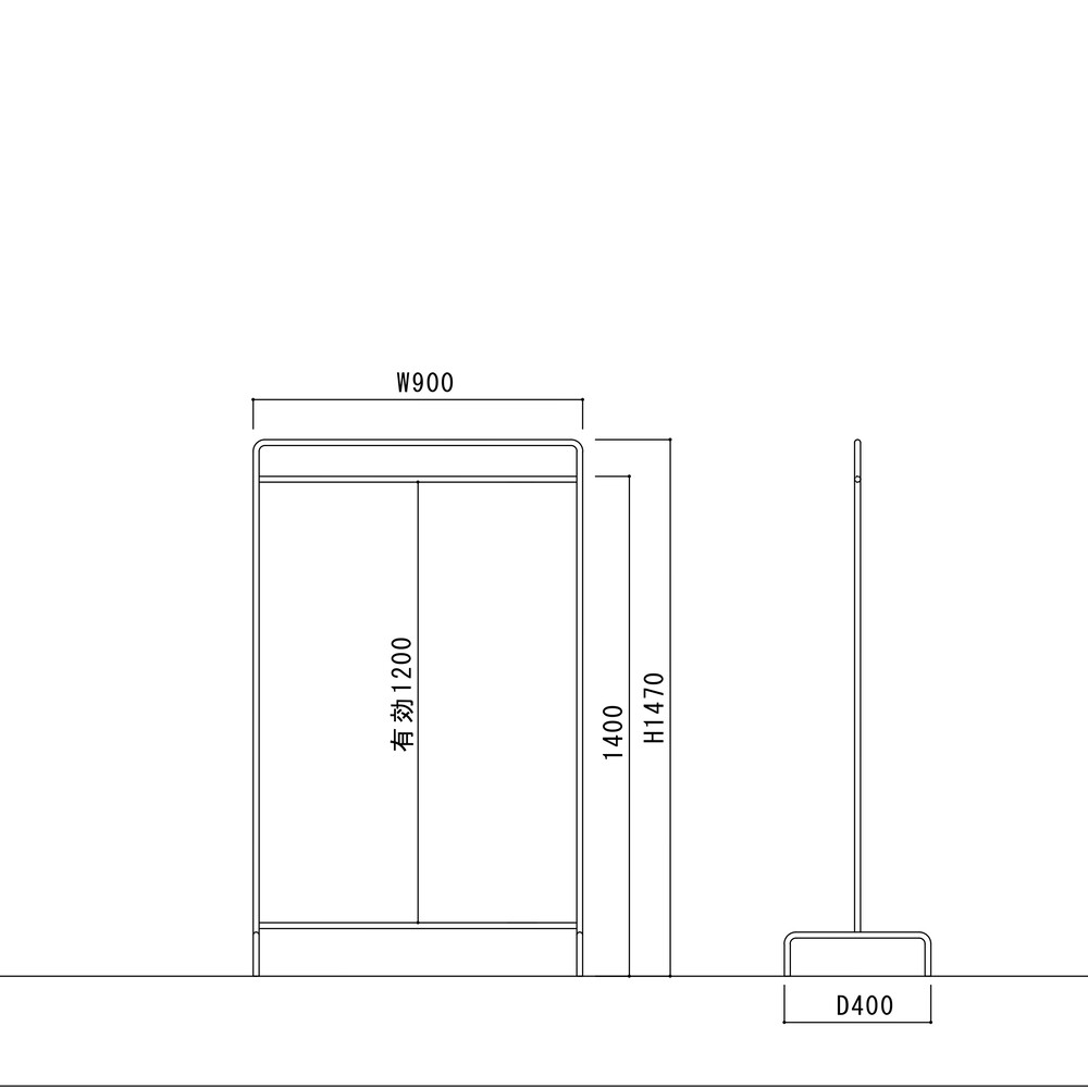ハンガースタンドシャビー 600/900 BLACK | SUGIYAMA | Japanese