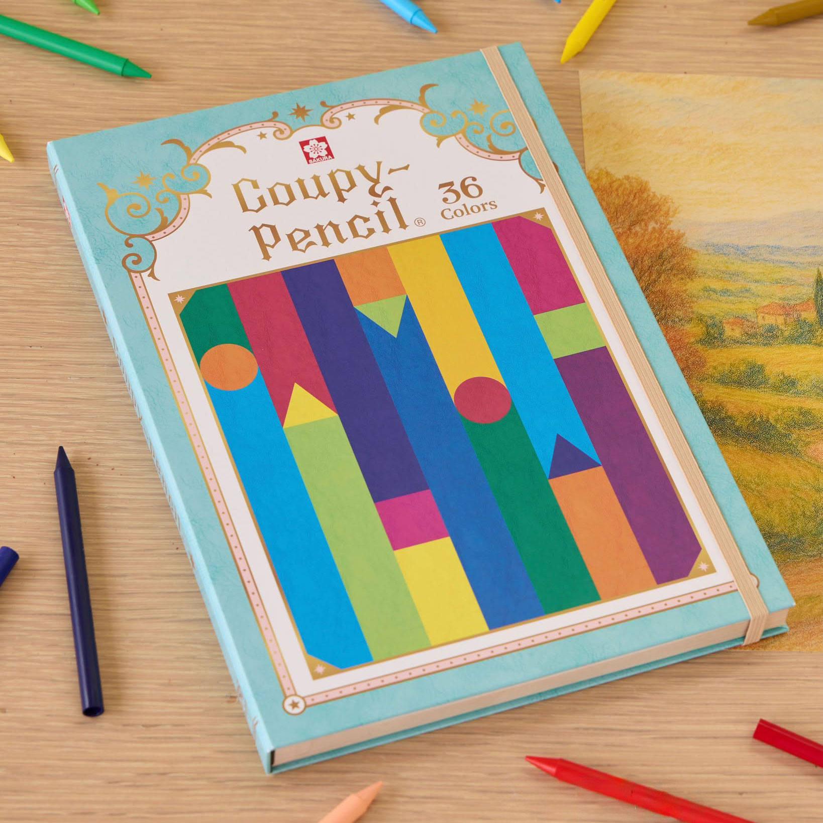 クーピーペンシル」にA4サイズのブック型ケース36色セット - sutero choice