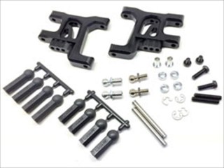 アルミフロントハブキャリア(ブラック)(タミヤ GF-01用) [SGW-36BK